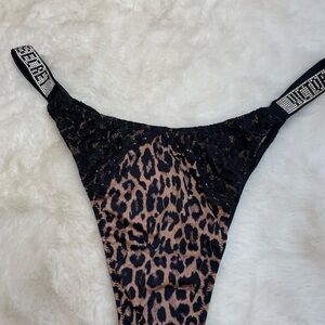 Victoria's Secret Animal Print Panties with Black Lace